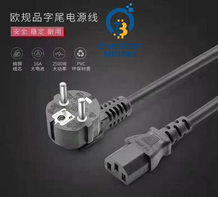 EU Plug Asic Miner  Power Supply Cords Cables  1.5m 1.8m 2m