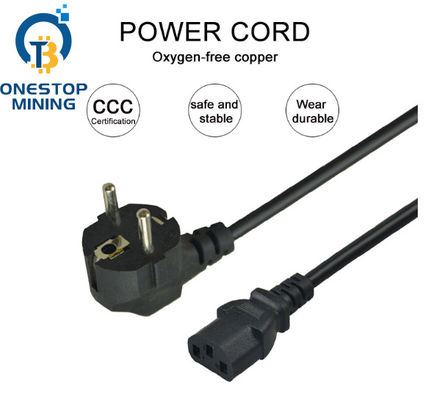 EU Plug Asic Miner  Power Supply Cords Cables  1.5m 1.8m 2m