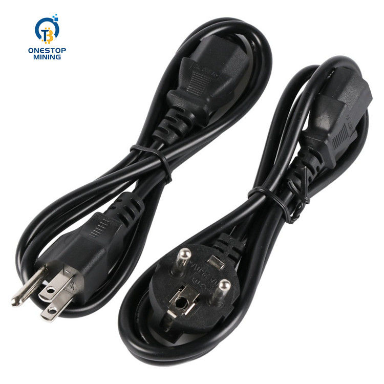 1.5m 1.8m 2m  Asic Miner Parts PSU Cords Cables For Electronics Miner